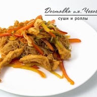 Салат со свининой и фунчозой Фото