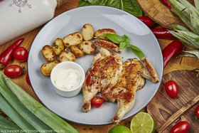 Цыпленок по-милански с картофелем - Фото