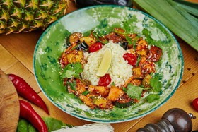 Лосось с овощами темпура - Фото