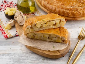 Пирог с картофелем и грибами постный - Фото