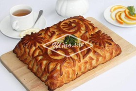 Пирог с кетой и брокколи(заказ за сутки) - Фото