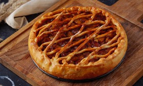 Пирог дрожжевой с яблоками - Фото