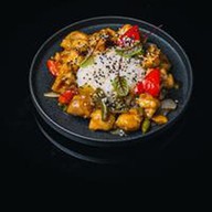 Курица терияки с рисом и овощами Фото