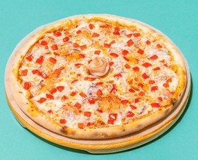 Пицца с беконом, болгарским перцем - Фото