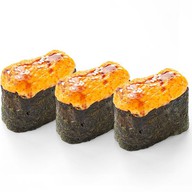 Набор запеченных суши с лососем Фото