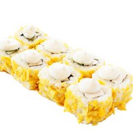 Ролл с копченой курицей и чипсами Фото