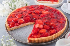 Творожно-клубничный тарт - Фото