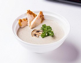Крем-суп грибной с куриным филе - Фото