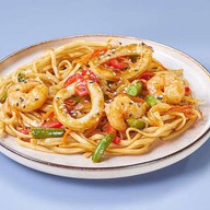 Удон с морепродуктами терияки Фото