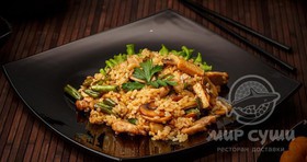 Рис с курочкой, тофу и грибами - Фото