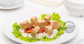 Тофу жаренный с овощами - Фото