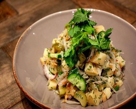 Салат из печеного картофеля - Фото