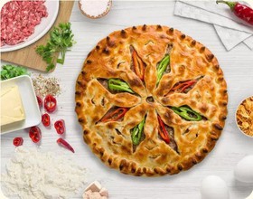 Осетинский пирог с мясом и перцем чили - Фото