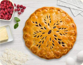 Малиновый пирог (сдобное тесто) - Фото