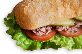 Сэндвич с тунцом пшеничный хлеб постный - Фото
