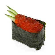 Икра лососевая суши Фото