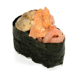 Креветки с мидиями в остром соусе суши - Фото