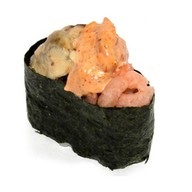 Креветки с мидиями в остром соусе суши Фото