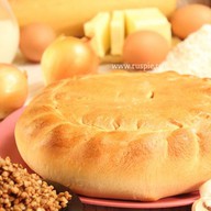 Пирог с гречневой кашей, грибами, луком Фото