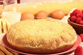 Пирог с малиной - Фото