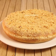 Пирог со сливой и персиком постный Фото