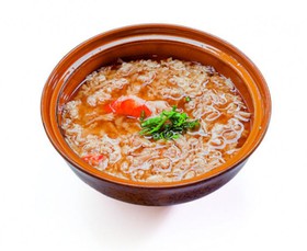 Суп с мясом краба и рисом - Фото