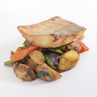 Судак в мисо-маринаде с овощами Фото