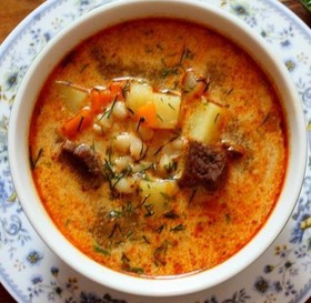 Суп из фасоли с говядиной - Фото