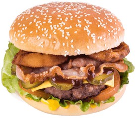 Чизбургер с беконом барбекю - Фото