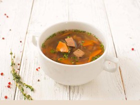Суп с говядиной и чечевицей - Фото