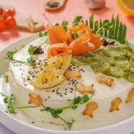 Сэндвич-торт с рыбой Фото