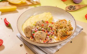 Митболы с вялеными томатами - Фото