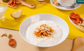 Каша рисовая с курагой и орешками - Фото