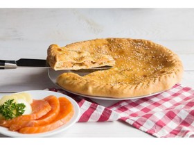 Пирог с сёмгой и картофелем - Фото