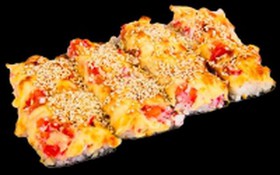 Суши-пицца с семгой - Фото