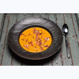Крем-суп из батата с беконом - Фото