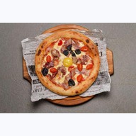 Пицца карбонара Фото