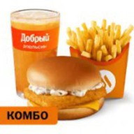 Фиш бургер большой комбо Фото