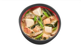 Мисо суп сливочный с лососем - Фото
