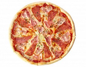 Пицца с ветчиной и беконом - Фото