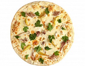 Пицца с томленой уткой,трюфельным соусом - Фото