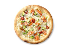 Пицца с лососем и сливочным соусом - Фото