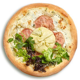 Пицца сыр, ветчина, грибы - Фото