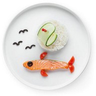 Рыбка с рисом Фото