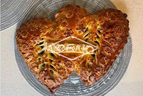 Двойное сердце с надписью люблю с мясом - Фото