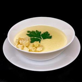 Суп сырный с крутонами - Фото