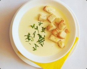 Крем-суп сырный с цыпленком - Фото
