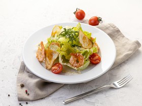 Цезарь с креветками салат - Фото