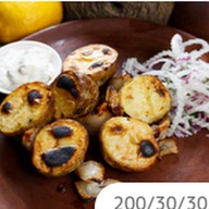 Картофель на мангале с курдючным салом Фото