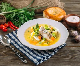 Грузинский рыбный суп с треской - Фото